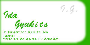 ida gyukits business card